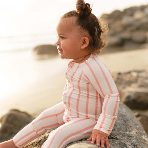 Infant Romper in Beach Stripes
