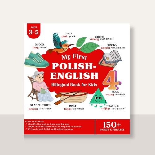 Polish First Words Book with English Translations – Preschool & Toddler Language Learning – Bilingual Early Education
