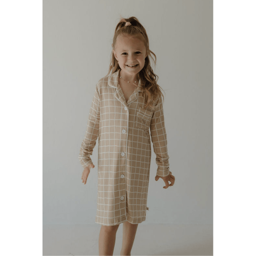 Toddler Bamboo Sleeping Dress | Grid