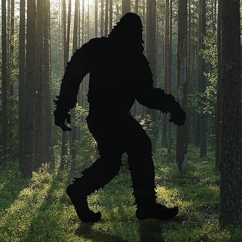 Zonon 7.5ft Large Bigfoot Iron Metal Outdoor Yard Decor Big Foot Sasquatch Gifts for Men Women Bigfoot Statue Silhouette for Yard Art Patio Lawn Forests Garden Farmhouse Decoration(Black,Classic)
