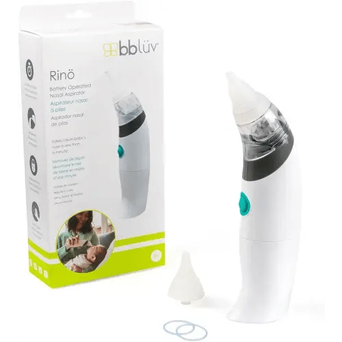 bblüv– Rinö - Baby Nasal Aspirator - Nasal Aspirator For Babies, Safe, Fast & Hygienic Mucus Cleaner For Newborns & Toddlers, White