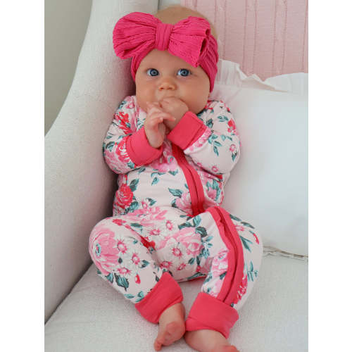 2-Way Zip Romper, Pink Splendor