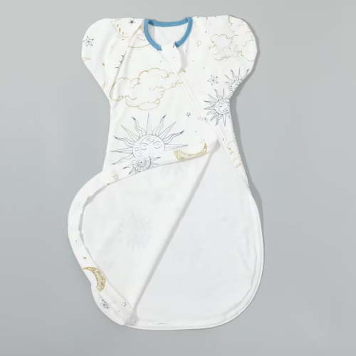 Baby Transtion sleep Sack baby sleep sack 3-6 Months swaddle sack Infant wearable Blanket (White, 3-6Months)