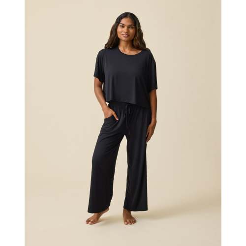 Aria Bamboo Casual Lounge Pant | Black - Kindred Bravely