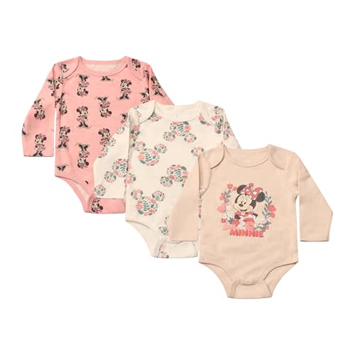 Magic Threadz Disney Clothes Baby Girls Bodysuit 3-Pack – Minnie Mouse & Marie from The Aristocats Bodysuits Newborn - Infant