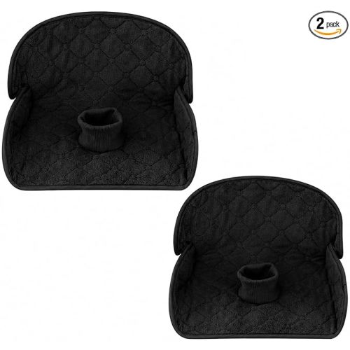 PandaEar 2 Pack Infant Car Seat Protector for Potty Training, Waterproof Piddle Pads Cover Car Seat & Stroller Protector for Babies & Toddlers, Machine Washable, Non-Slip Backing (Black)