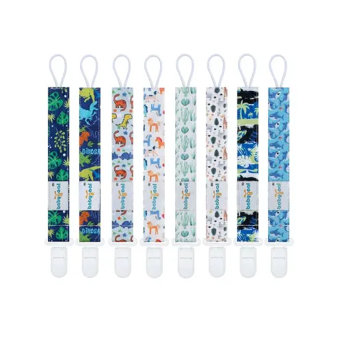 Babygoal Aniaml Neutral Pacifier Clips, 8 Pack Binky Paci Holder Clips for Baby Boys and Girls Fits for Most Pacifier, Binkie Styles & Baby Teethers & Toys and Gift 8PS49-B