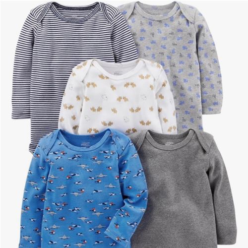 Simple Joys by Carter's Baby Boys Long-Sleeve Bodysuit Pack of 5Bodysuit