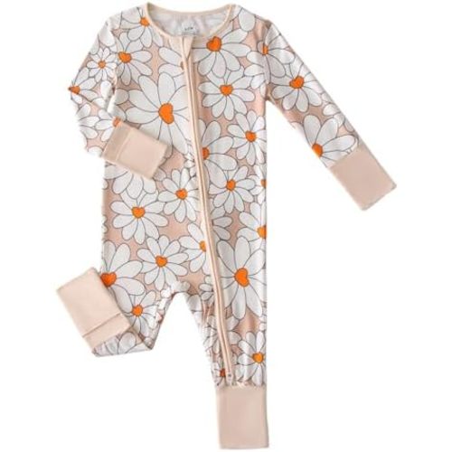 Bamboo Viscose Baby Romper Boys & Girls,2-Way Zip,Newborn-3T