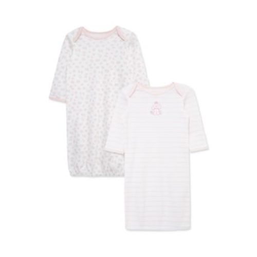 Baby Girls Pretty Puppies 2-Pack Sleeper Gowns