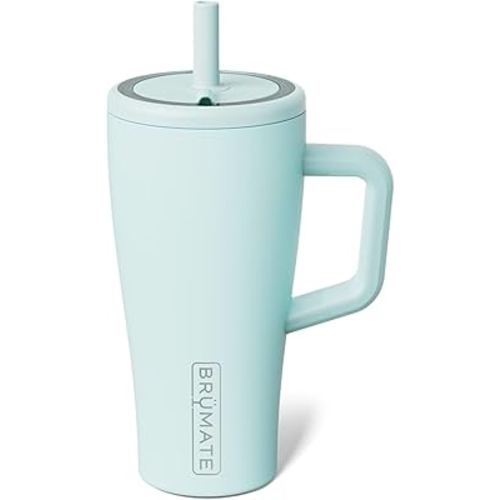 BrüMate Era 20 oz Tumbler with Handle and Straw (Blue Agave)