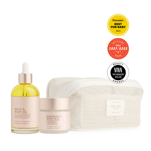 PREGNANCY CARE SET - FREE Body Scrub Mit & Keepsake Box – PURE MAMA Skincare USA