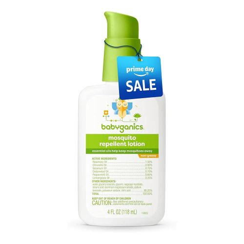 Babyganics Mosquito Repellent Lotion, Made with Plant and Essential Oils, Non-Greasy, 4oz