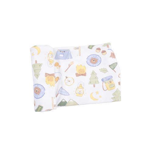 Stretch Swaddle, Camping Blue