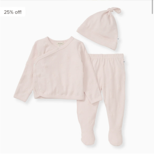 Burt's Bees Baby baby-girls Unisex Baby Take Me Home Set, 3-piece Top, Pant, and Hat Bundle