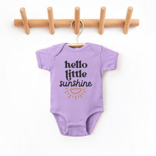 The Juniper Shop Hello Little Sunshine Baby Bodysuit - 18 Month - Lavender