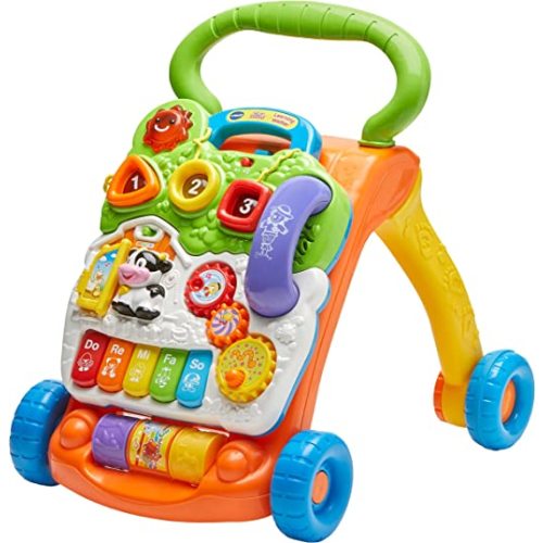 VTech Sit-to-Stand Learning Walker (Frustration Free Packaging - English Version), Orange