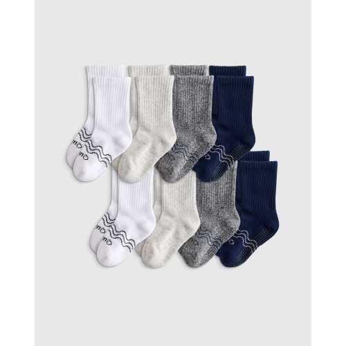 Organic Cotton Calf Sock 8-pack - Toddler in Neutral Multi