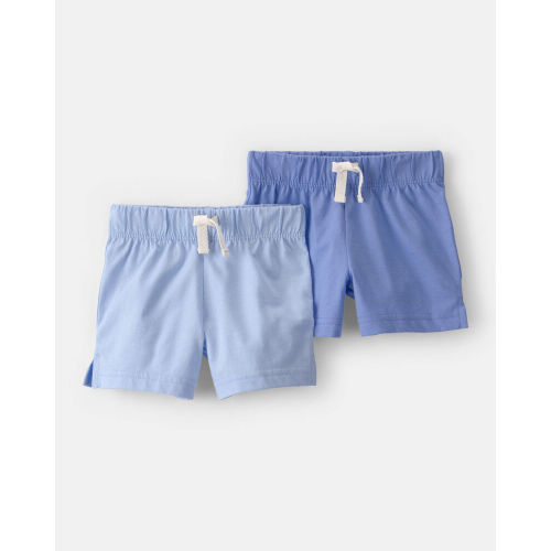 Baby 2-Pack Fashion Shorts - Blue | Carter’s Oshkosh Canada