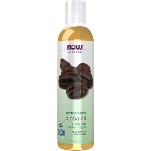 NOW Solutions, Organic Jojoba, Moisturizing Multi-Purpose Oil for Face, Hair and Body, 8-Ounce
