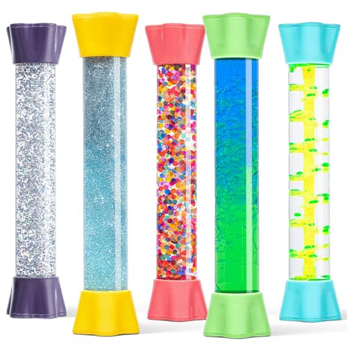 Special Supplies Liquid Motion Bubbler Toy Cool Tubes Colorful Hourglass Timer with Droplet Movement, Bedroom, Sensory Play for Home or School (Style 2)