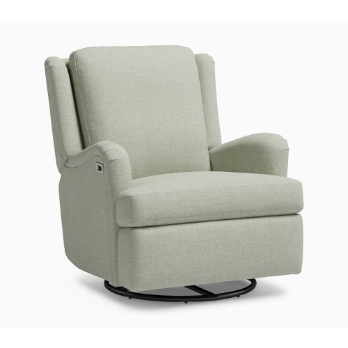 Chris Loves Julia Roll Arm Power Recliner Eco Performance Weave Sage