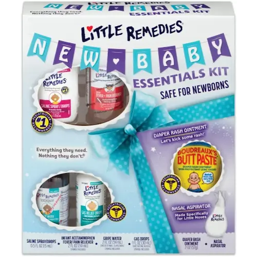 Little Remedies New Baby Essentials Kit, 6 Piece Kit for Baby's Nose and Tummy (Pack of 1)