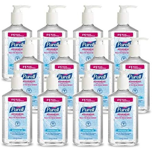 Purell Hand Sanitizer Refreshing Gel Pump Bottle, 12ct x 12 fl oz - 3659-12