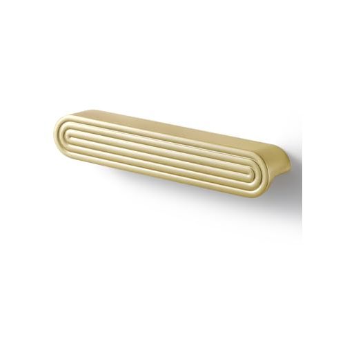 Cabinet Pulls Gold 5" Hole Center 10 Pack | Brushed Gold Drawer Pulls Circle Bathroom Dresser Handles Hardware Zinc Alloy