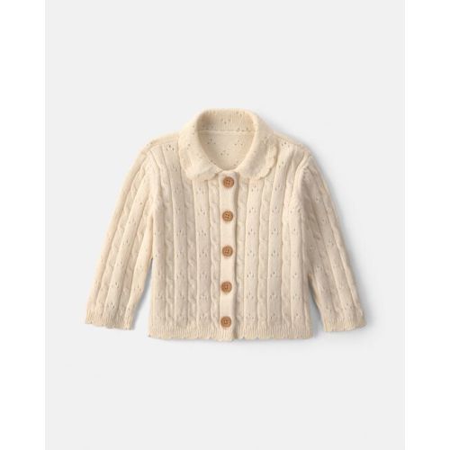 Baby Girl Fair Isle Cardigan Sweater - Cream - OshKosh B'gosh | Carter's