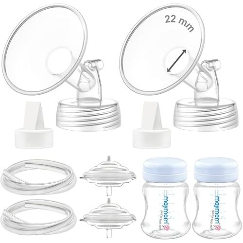 Maymom Pump Parts Compatible with Spectra S2 S1, 22mm Flange Valve Tube Bottle Backflow Protector, Not Original Spectra S2 Replacement Pump Parts Duckbill Valve Bottle