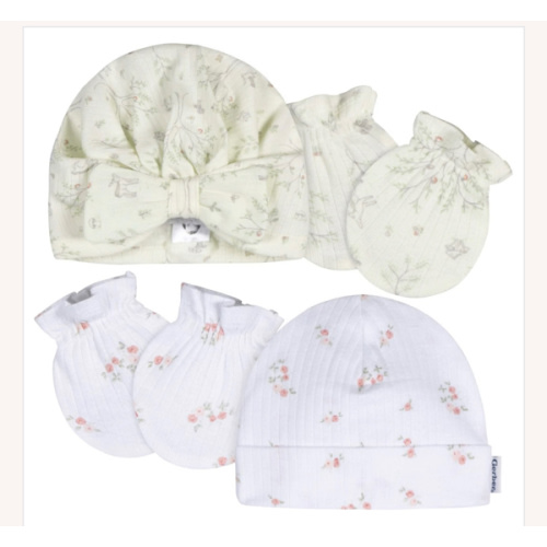4-Piece Baby Girls Deer Cap and Mitten Set – Gerber Childrenswear