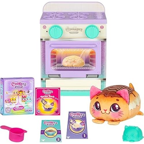 Lil' Bakez Oven, Mix The Dough and Make A Scented Surprise Pet in The Form of A Deliciously Scented Plush Toy (Non-Electronic), Bake and Collect - Styles May Vary