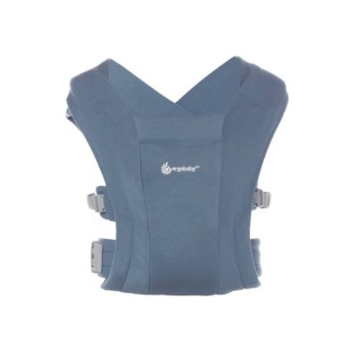 Ergobaby Embrace Cozy Knit Newborn Carrier - Newborn & Up - Oxford Blue: Buckle Closure, Infant Head Support, Spandex Blend