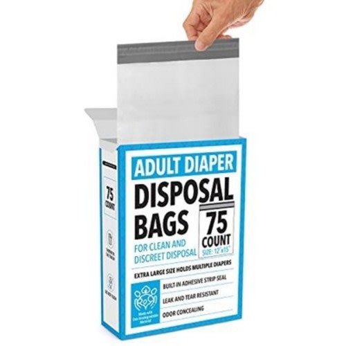 Impresa Extra Large Adult Diaper Disposal Bags - 75 Pack - FSA / HSA Eligible - Extra Thick