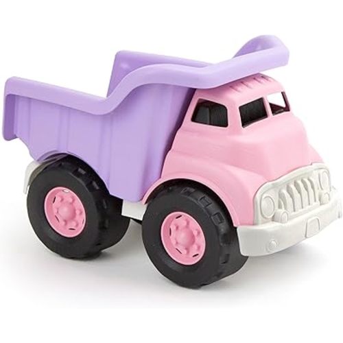 Green Toys Dump Truck in Pink Color - BPA Free, Phthalates Free Play Toys for Improving Gross Motor, Fine Motor Skills. Play Vehicles