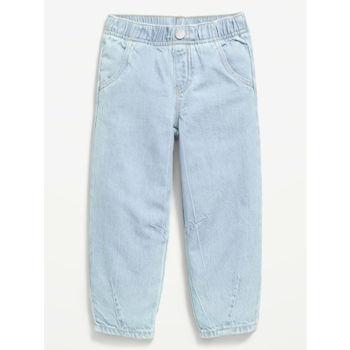 Pull-On Barrel-Leg Jeans for Toddler Girls