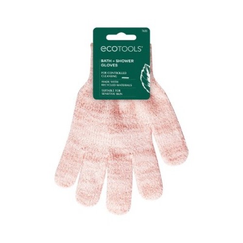 EcoTools Exfoliating Bath + Shower Gloves - Pink: Body Application Whole Body, 2 Pieces