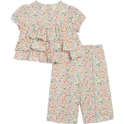 Pippa & Julie Floral Puff Sleeve Top & Cropped Printed Pants | Nordstromrack