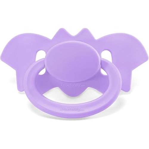 LittleForBig Bigshield Generation-II Adult Sized Pacifier - Baby Bat Pacifier Purple
