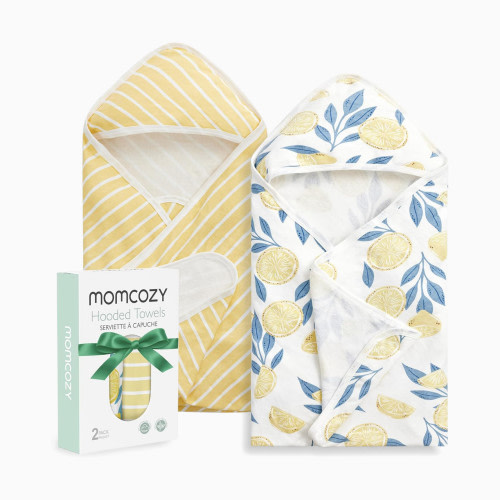 Hooded Towel (2 Pack) - Lemon Leaves