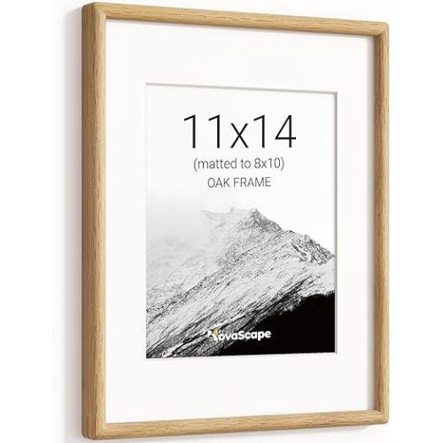 11x14 Picture Frame, Natural Solid Oak