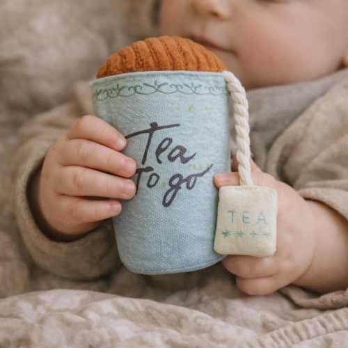 Baby Rattle – Tea To Go Cup | Handmade in Denmark | Sensory Toy 0+