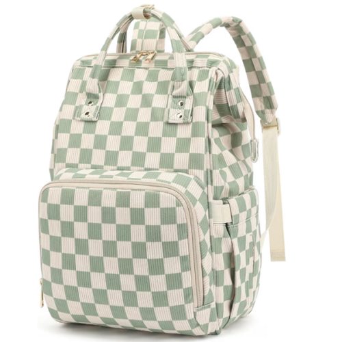 Amazon.com: Dezcrab Baby Diaper Bag Backpack for Mom, Large Capacity Travel Nappy Bag for Boys & Girls with Stroller Straps (Corduroy Checkered Green)