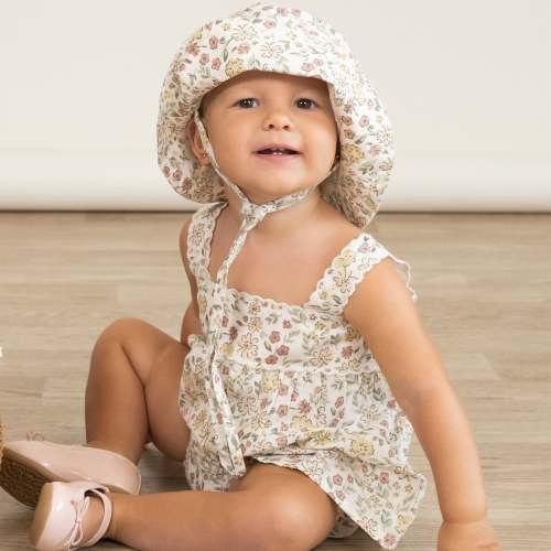 Organic Scalloped Top & Bloomers Set - Wild Meadow