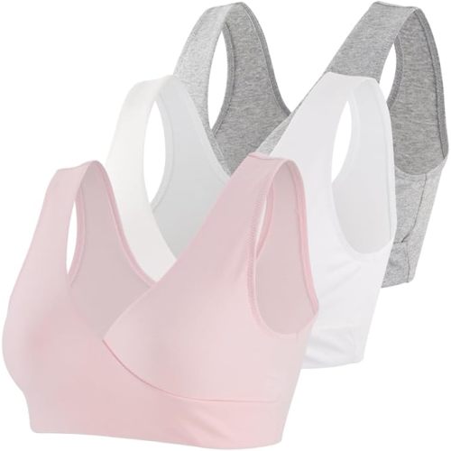 COLOMI Maternity Nursing Bra Wireless Cotton Breastfeeding Bra for Sleep