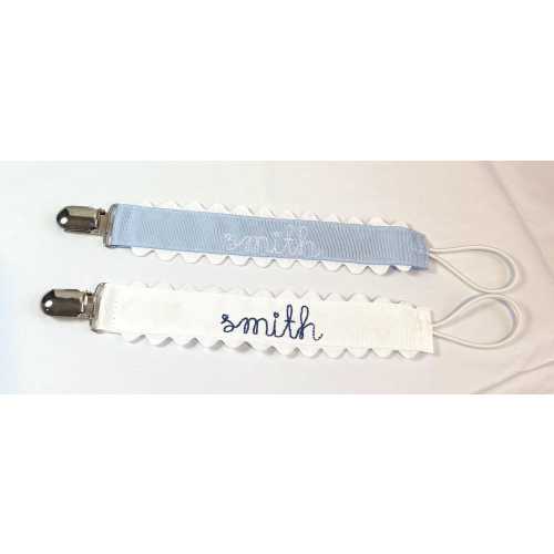 Custom Embroidered Pacifier Clip: Boutique Quality monogrammed