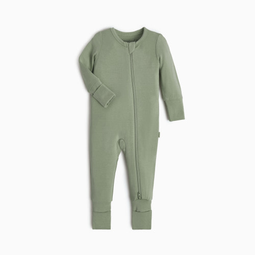 Tiny Kind Bamboo Viscose Convertible Footie - Green, 0-3 M