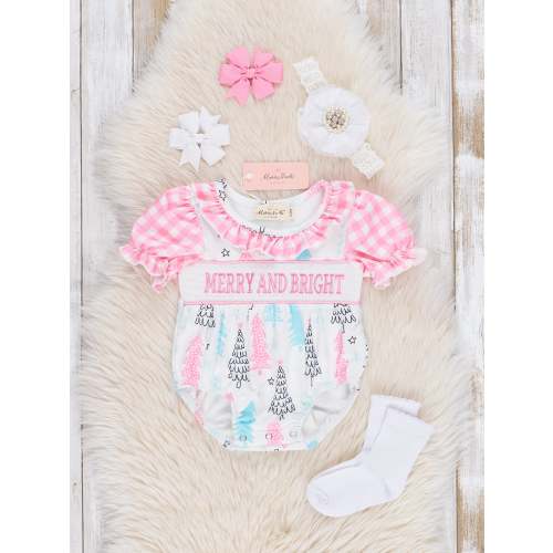 Merry & Bright Smocked Ruffle Bubble