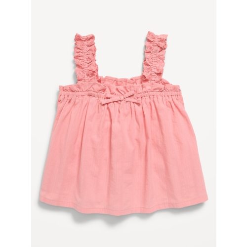 Sleeveless Textured Seersucker Top for Toddler Girls